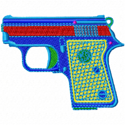 Guns Embroidery Design 2